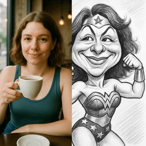 Example of an AI generated caricature
